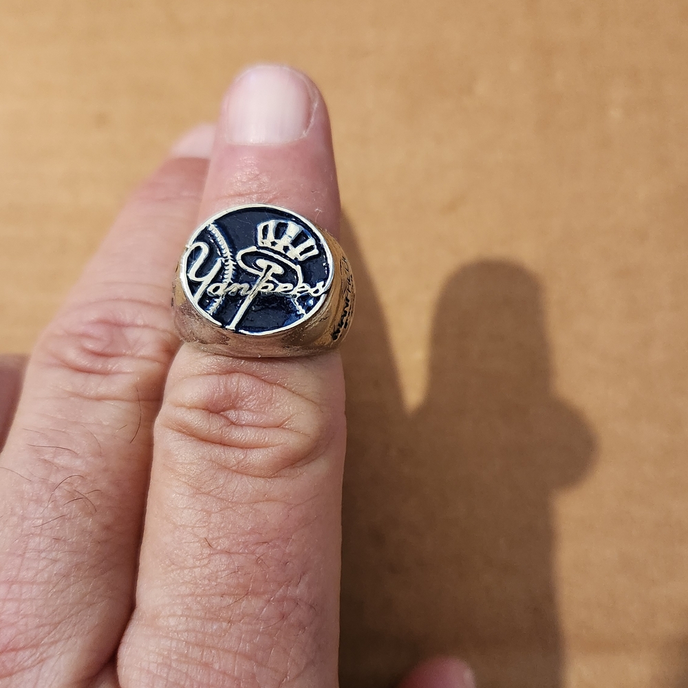 Men's Black and Silver Crown Signet Ring